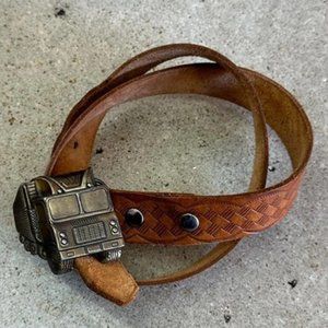 Vintage Embossed Leather Belt